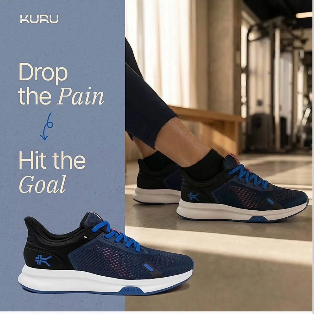 KURU ATOM Fusion Women's‎ Athletic Shoe in Black and Blue size 11